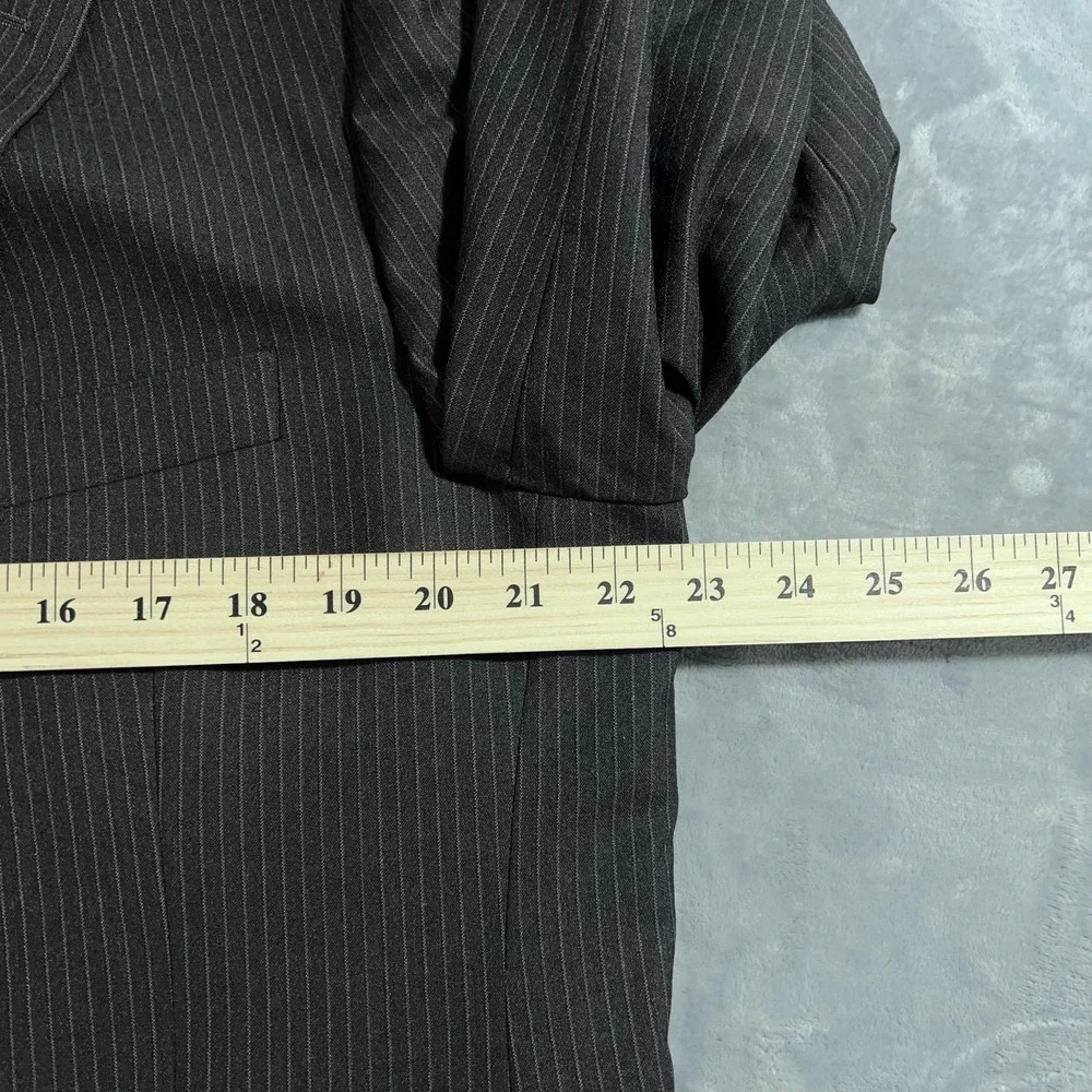 Brooks Brothers Regent Suit Jacket Mens 44R Gray Brown Striped Wool Blazer Italy